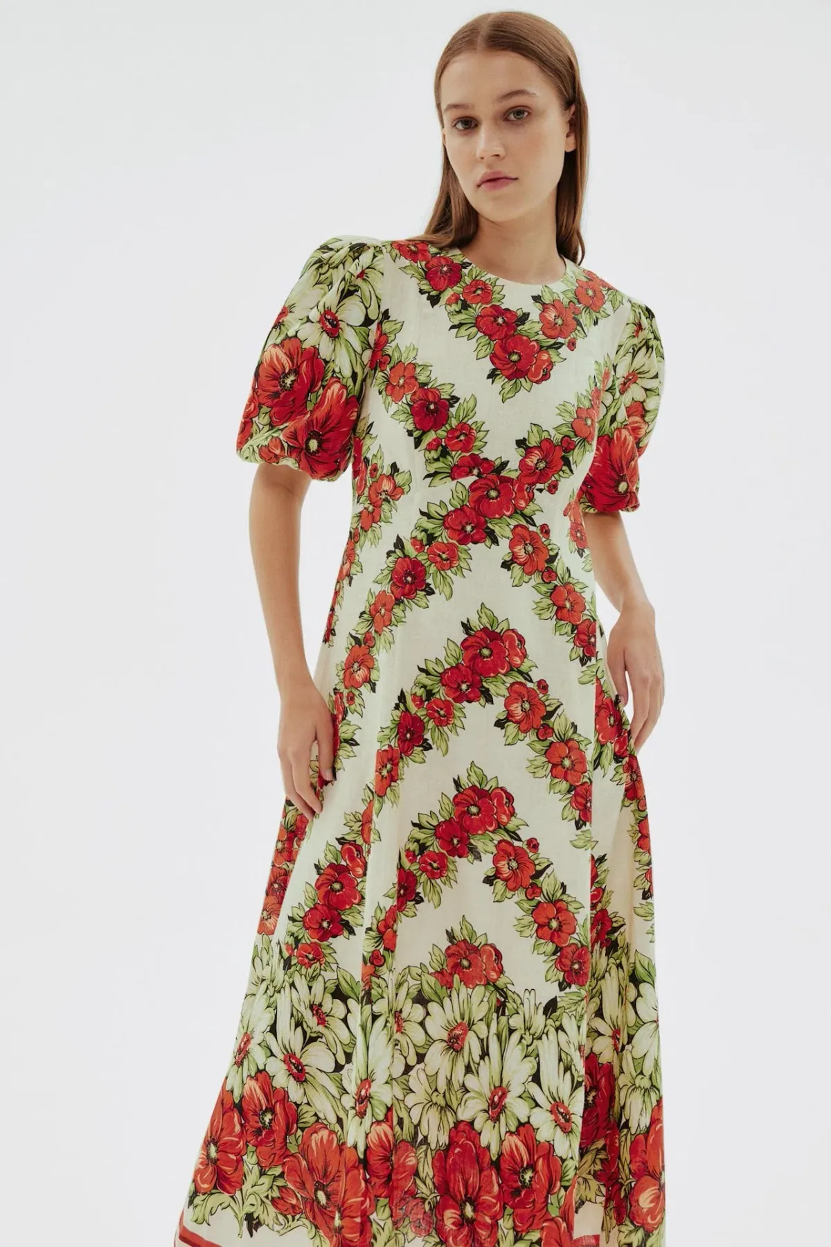 Alemais Amelie Midi Dress Floral Size AU 16 - Image 2