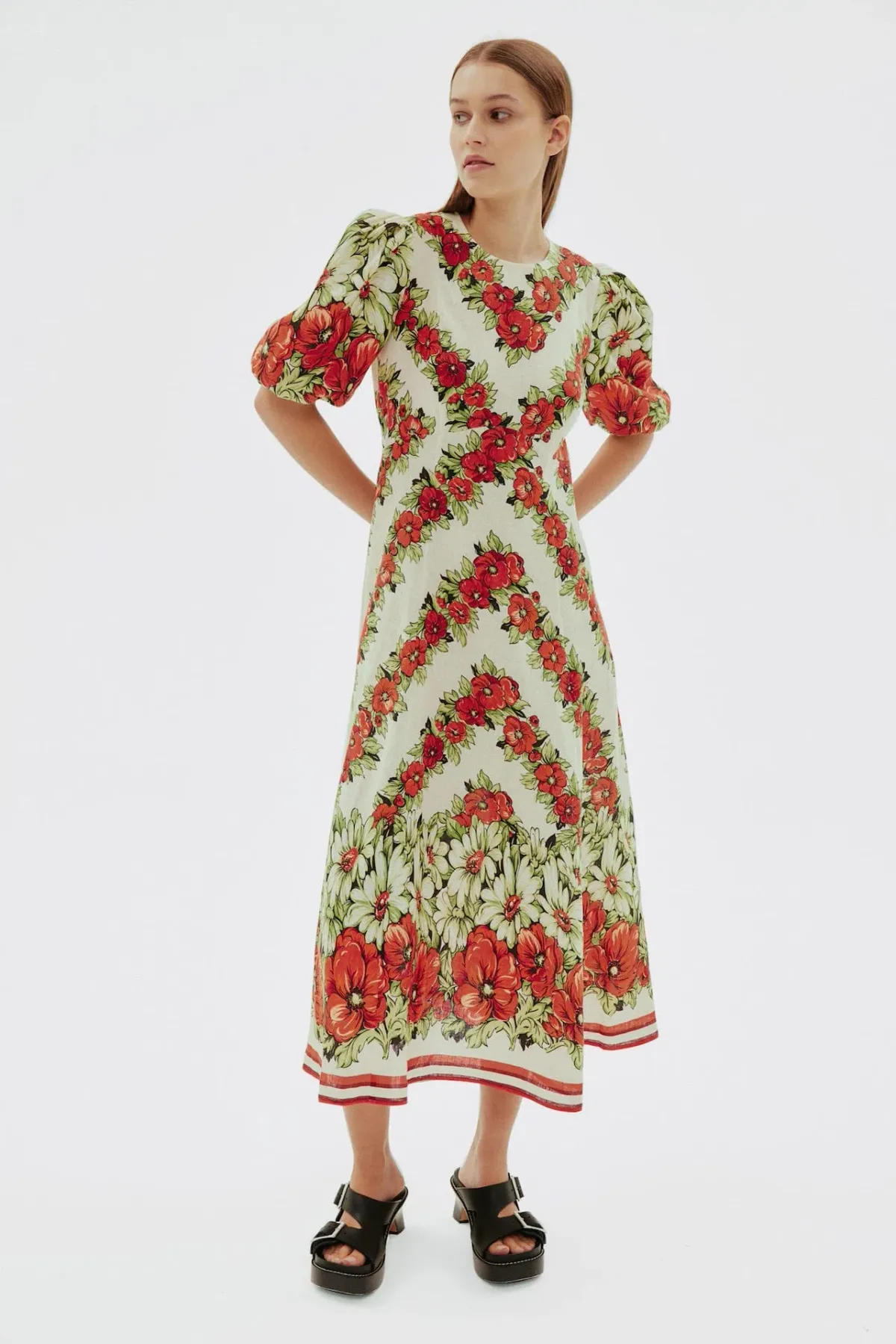 Alemais Amelie Midi Dress Floral Size AU 16 - Image 1