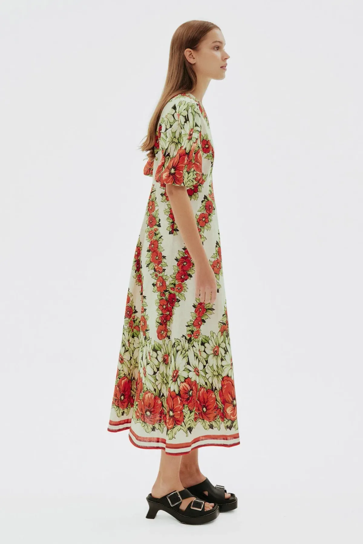 Alemais Amelie Midi Dress Floral Size AU 16 - Image 5