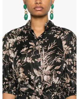 Zimmermann Kaftan Midi Dress Black Mockingbird Size 14 for rent on The Volte - image 3