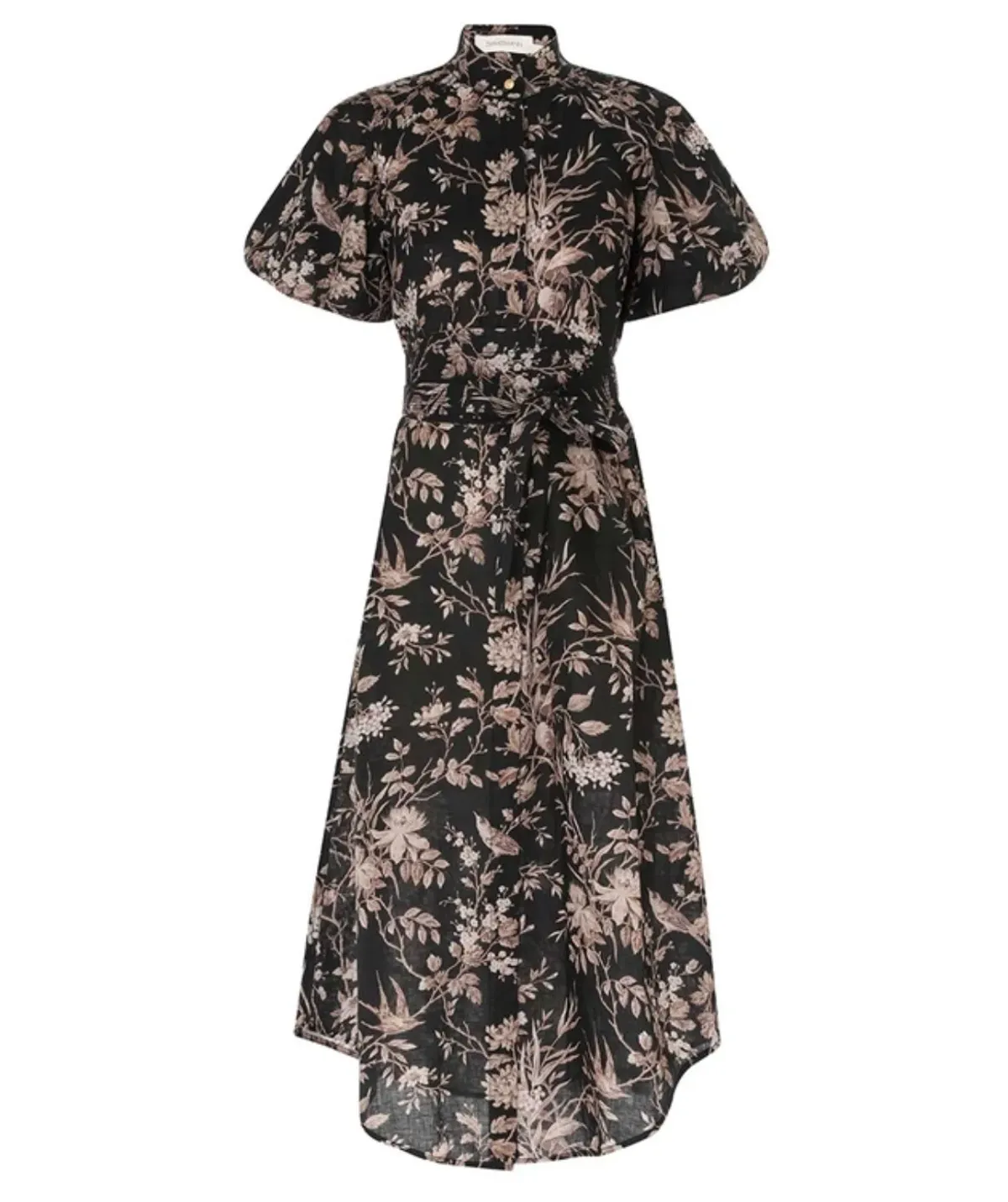 Zimmermann Kaftan Midi Dress Black Mockingbird Size 14 - Image 4