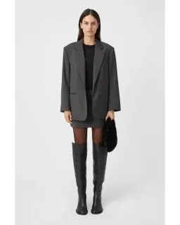 Camilla and Marc Brancusi Blazer and Mini Skirt Set in Charcoal Pinstripe Size AU 6 for rent on The Volte - image 1