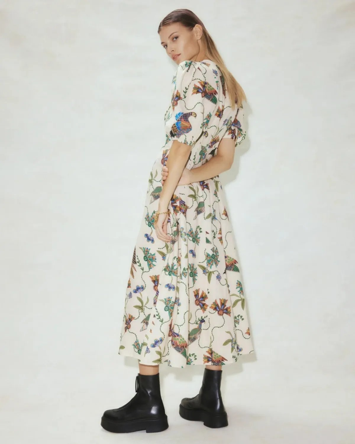 Alemais Birdie Midi Dress Multi Size AU 16 - Image 4