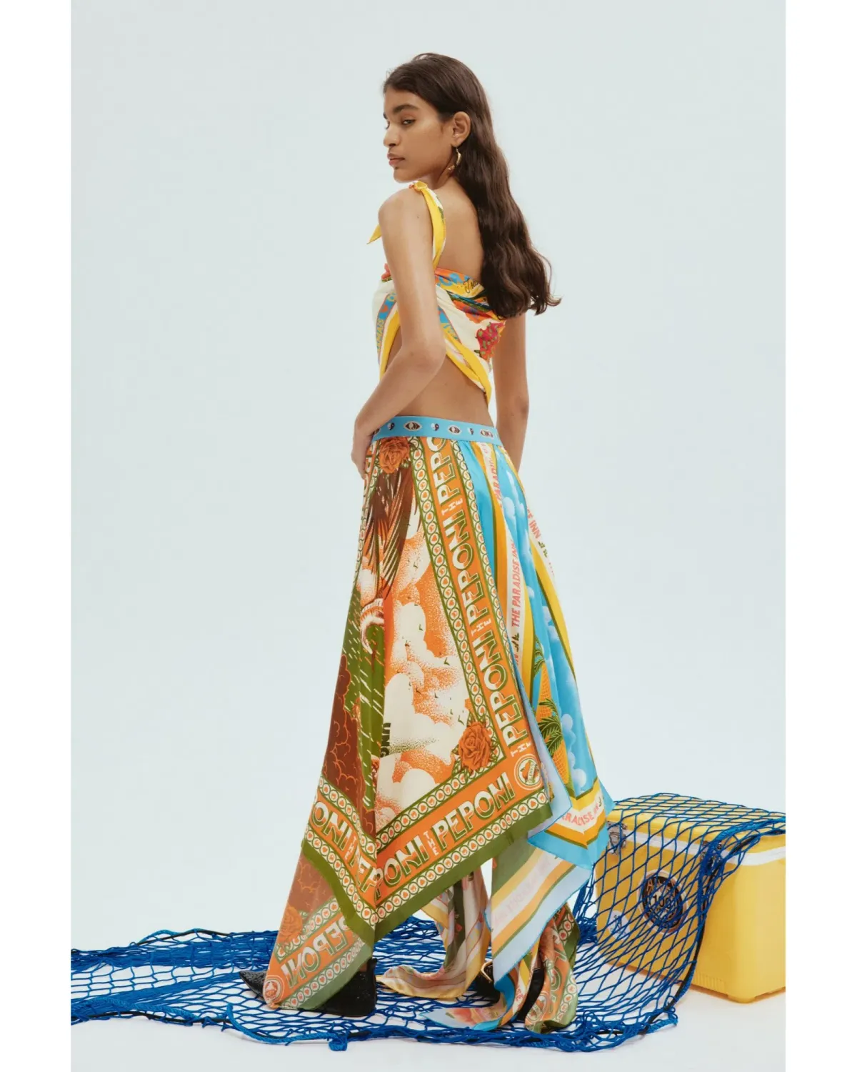 Alemais Paradiso Scarf Skirt Multi Size AU 16 - Image 3