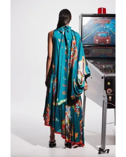 Alemais Rollers Gown Blue Print Size AU 16 for rent on The Volte - image 3