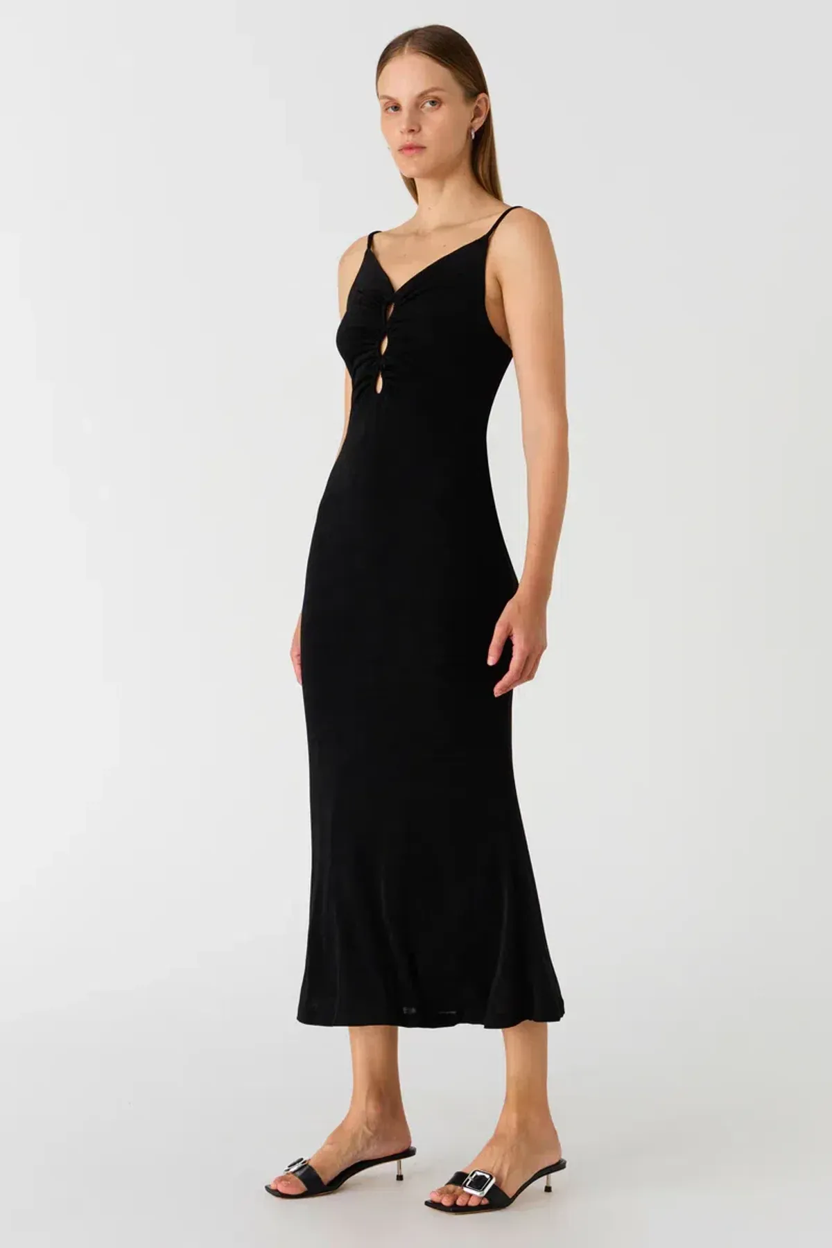 Misha Cambria Slinky Jersey Dress Black Size 10 - Image 3