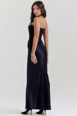 House of CB Persephone Strapless Corset Dress Black Size 8 for rent on The Volte - image 2