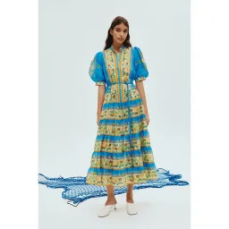 Alemais Linda Tiered Midi Dress Multi Size AU 14 for rent on The Volte - image 1