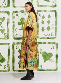 Alémais Cresida Midi Dress Yellow Floral Size 14 for rent on The Volte - image 4