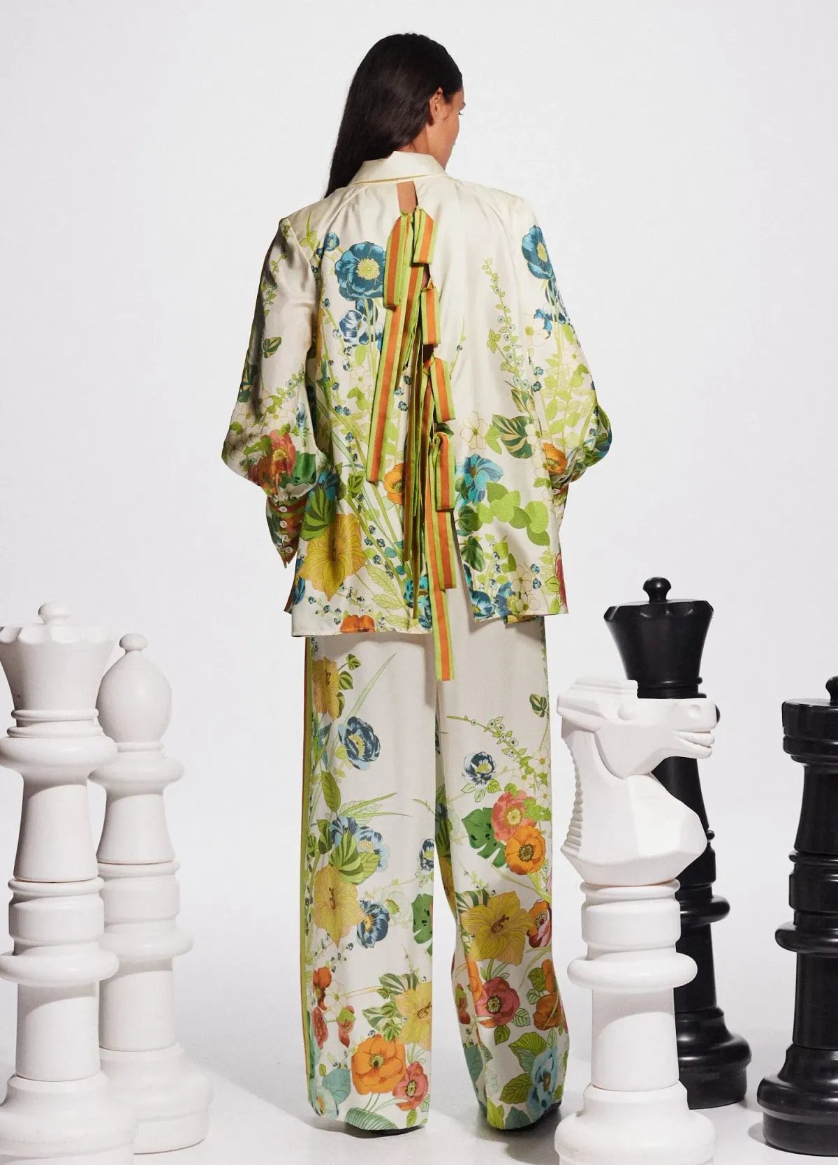 Alemais Constance Shirt and Pants Set Cream Floral Size 16 - Image 3