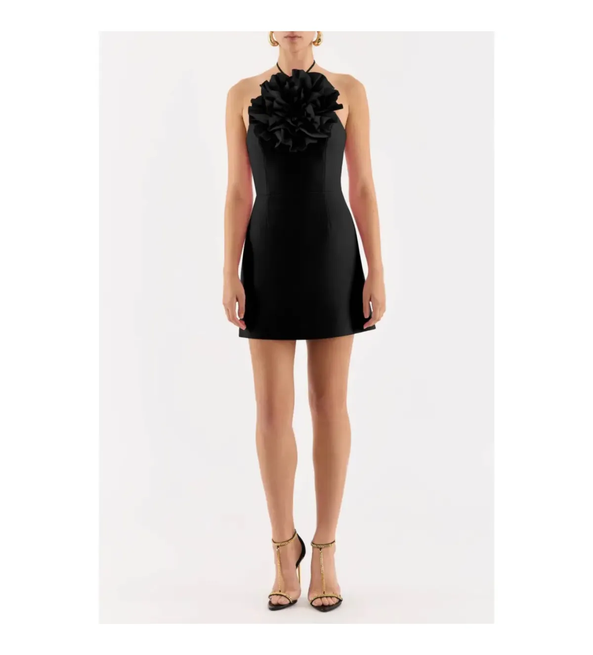Rebecca Vallance Odetta Mini Halter Black Size 8 - Image 1