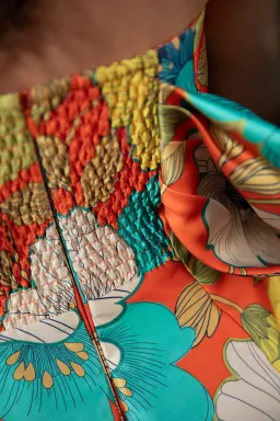 Alemais Piato Sculpt Mini Dress Marigold Multi Floral Size 14 for rent on The Volte - image 8