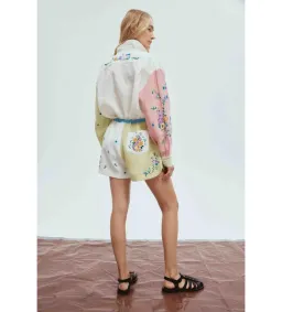 Alemais Willa Embroidered Shirt and Short Set Multi Floral Size 16 for rent on The Volte - image 3