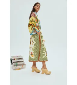 Alemais Lemonis Midi Shirtdress Multi Print Size 12 for rent on The Volte - image 2