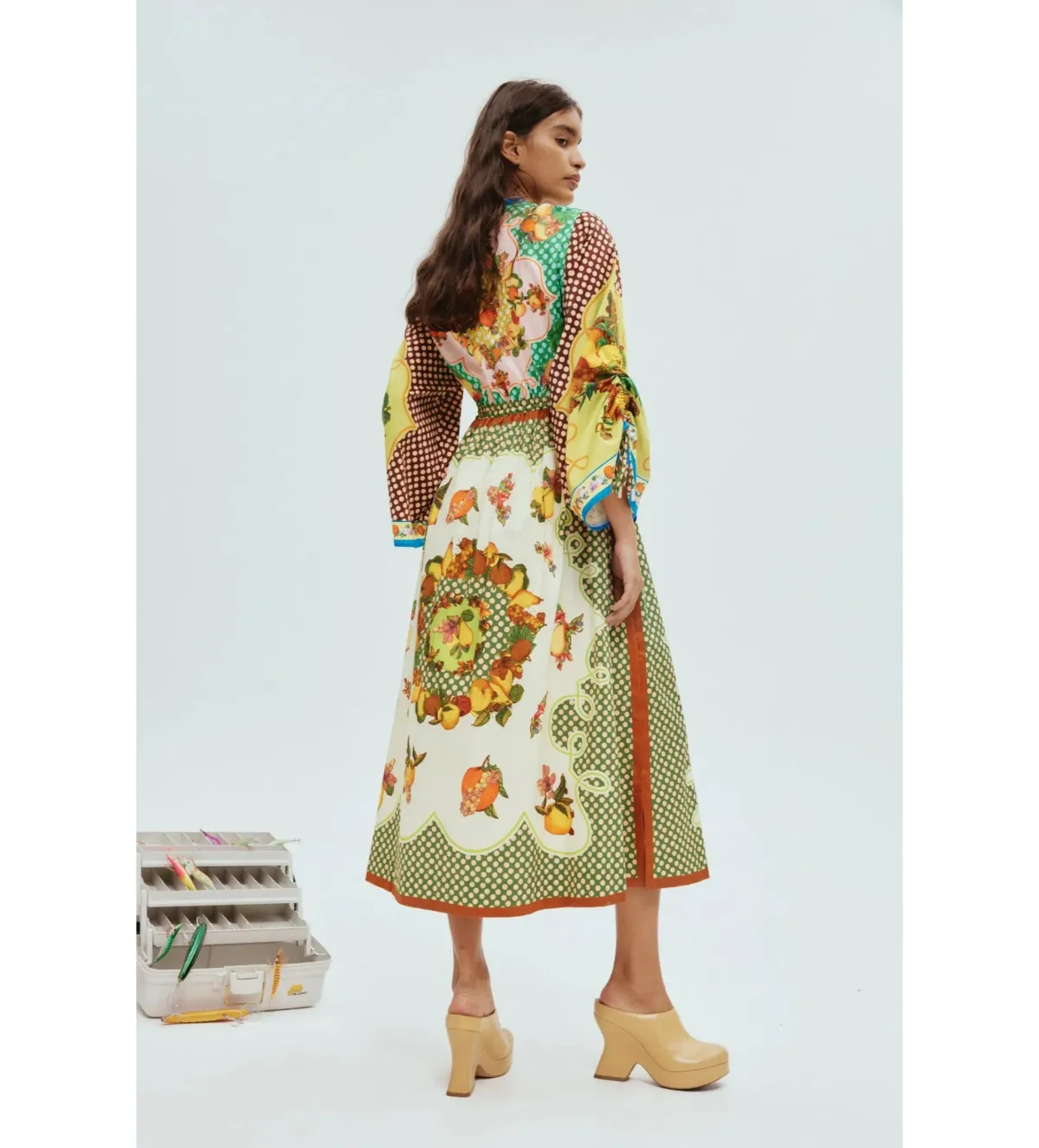 Alemais Lemonis Shirtdress Multi Print Size 16 - Image 4
