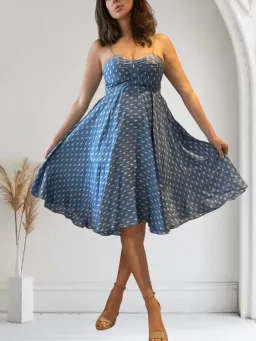 Truese Polka Dot Pure Silk Midi Dress Size Multi 12 for rent on The Volte - image 1