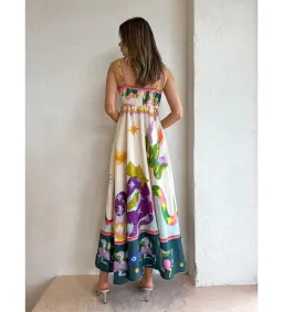 Alemais Seeker Midi Sundress Multi Print Size 14 for rent on The Volte - image 4