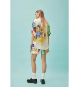 Alemais Luca Silk Shirt and Short Set Multi Size 16 for rent on The Volte - image 4