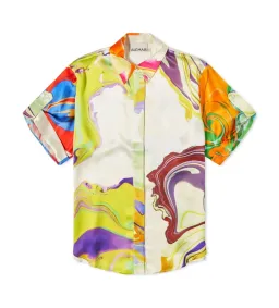 Alemais Luca Silk Shirt and Short Set Multi Size 16 for rent on The Volte - image 6