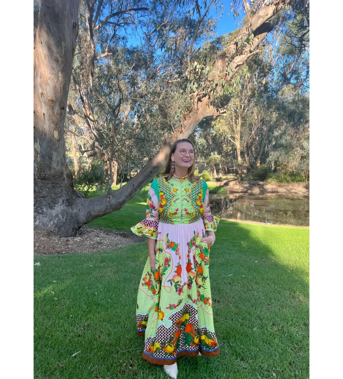 Alemais Lemonis Jacquard Midi Dress Multi Print Size 16 - Image 1