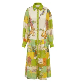 Alemais Jerome Silk Midi Dress Multi/Print Size 14  for rent on The Volte - image 2