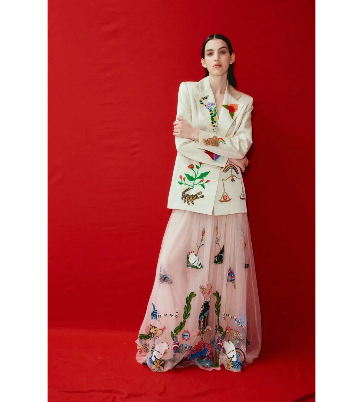 Alemais Zelda Embroidered Blazer Print Size 16 - Image 1