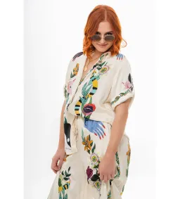 Alemais Meagan Silk Shirt and Pant Set Print Size 16  for rent on The Volte - image 3