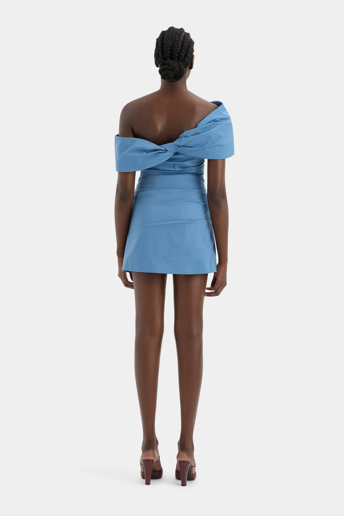 Sir the Label Jones Off Shoulder Mini Dress Washed Blue Size 2 / AU 10 - Image 2