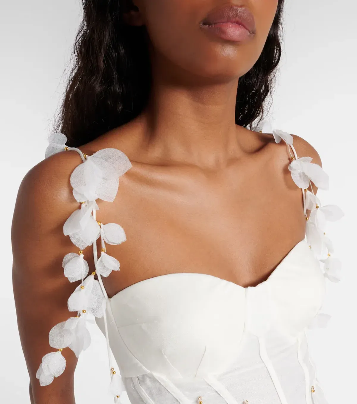 Zimmermann Botanica Petal Gown Dress In White Size 0/AU 6 - Image 5