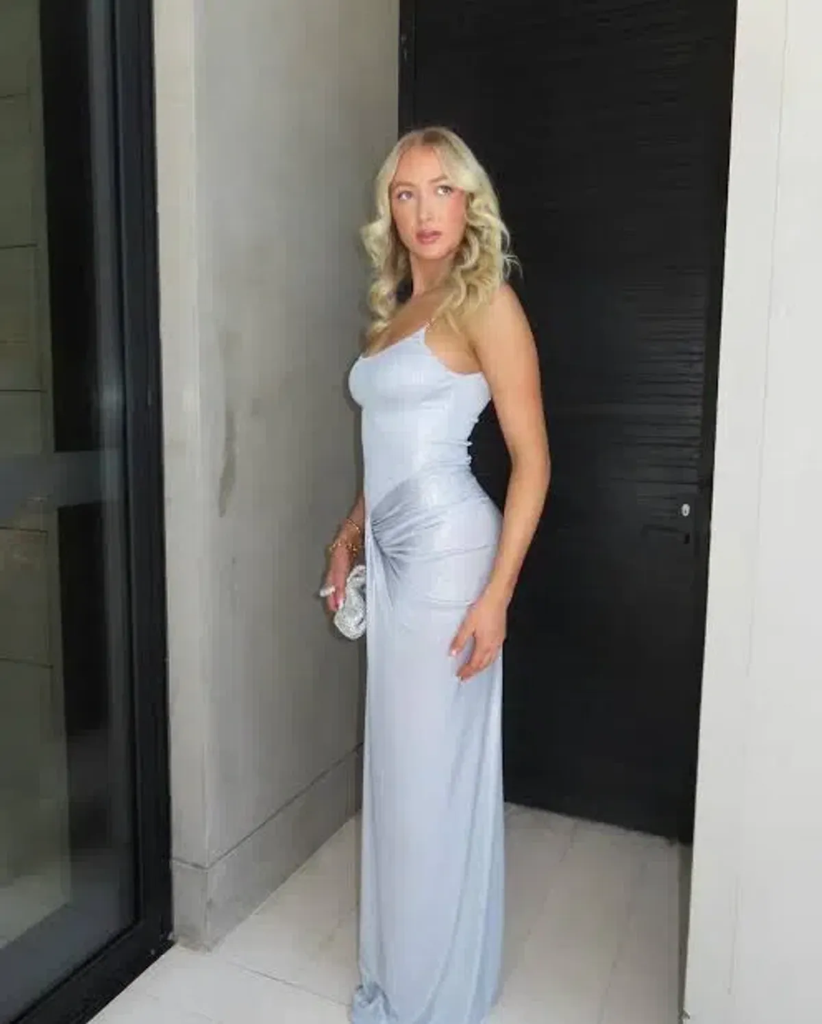 Natalie Rolt Allora Silver Gown Size 0 / AU 6 - Image 3