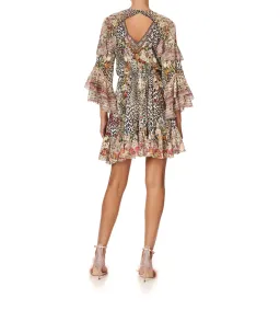 Camilla Anarchy At Annabels Short Wrap Mini Dress With Ruffles Multi Floral Print Size AU 8 for rent on The Volte - image 3