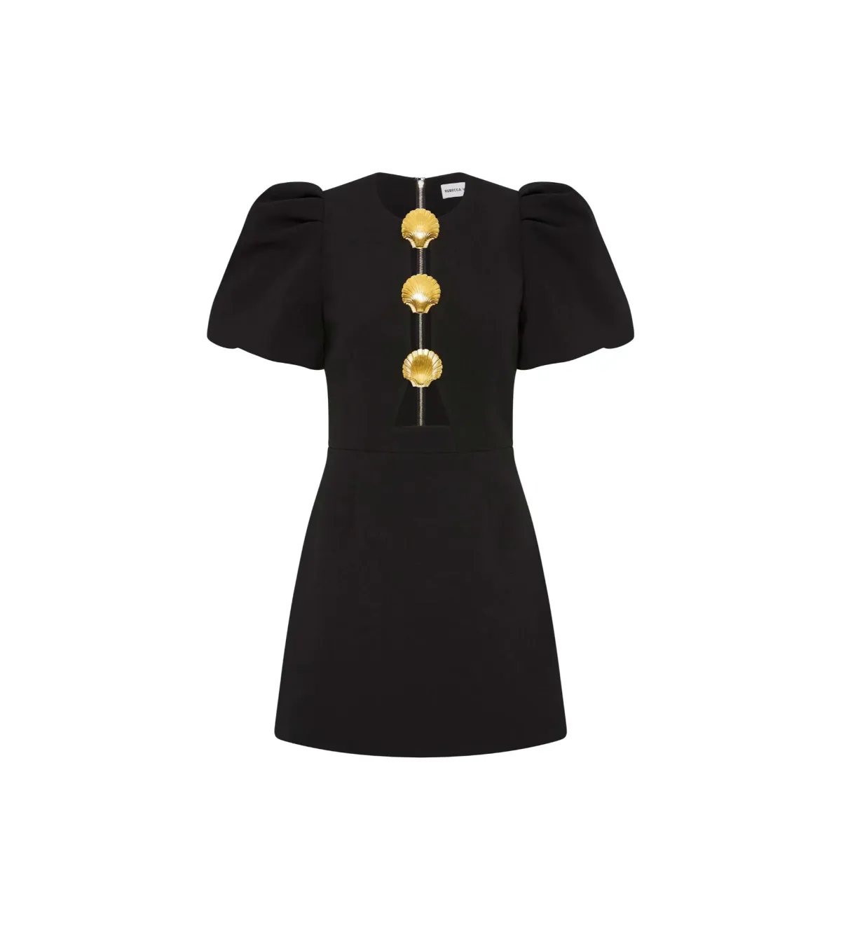 Rebecca Vallance Sirene Puff Sleeve Mini Dress Black Size 8 - Image 3