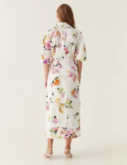 Aje Tabitha Wrap Front Midi Dress Scattered Floral Size 12 for rent on The Volte - image 3