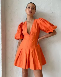 By Nicola Wavy Mini Dress Sunset Size 10 for rent on The Volte - image 2