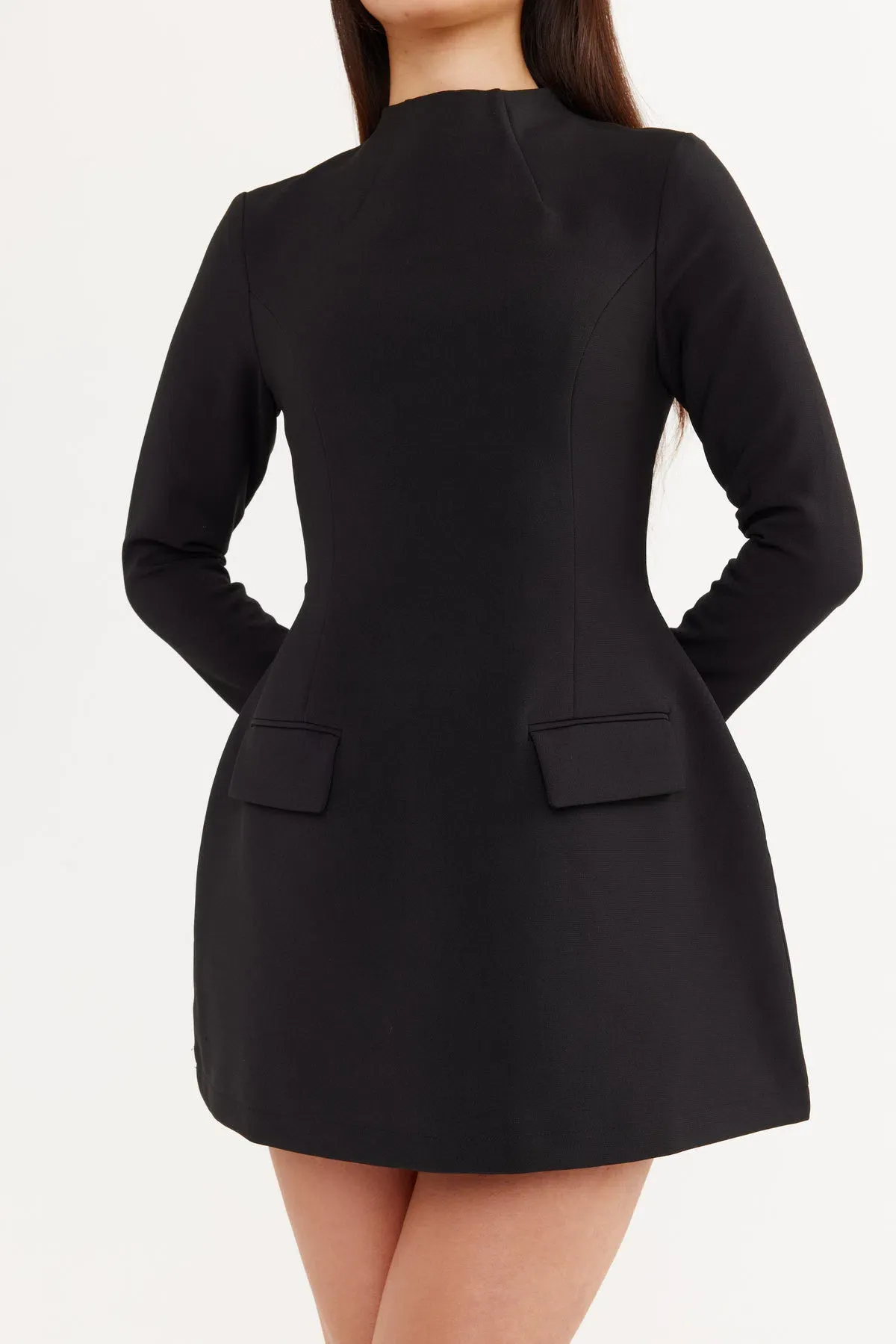 Odd Muse The Ultimate Muse Split Sleeve Mini Dress Black S/Au 8 - Image 3