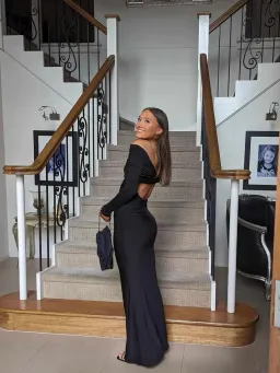 Effie Kats Gwen Gown in Black Size XS/Au 6   for rent on The Volte - image 5
