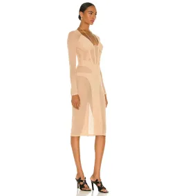 Dion Lee Powertulle Corset Midi Dress in Desert Size AU 10 for rent on The Volte - image 2