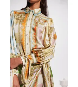 Alemais Checkmate Silk Mini Dress Multi Print Size AU 16 for rent on The Volte - image 3