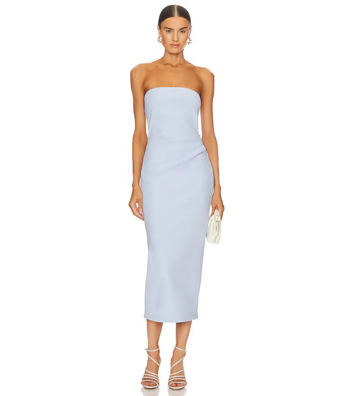 Bec & Bridge Karina Strapless Midi Dress in Powder Blue Size 6 - Image 1