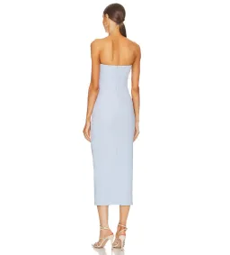 Bec & Bridge Karina Strapless Midi Dress in Powder Blue Size 6  for rent on The Volte - image 3