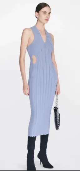 Dion Lee Snakeskin Dress Mist/Glacier Size 12 for rent on The Volte - image 4