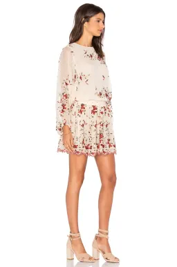 Zimmermann Sakura Embroidered Mini Dress Nude Floral Size 1 / AU 10 for rent on The Volte - image 2