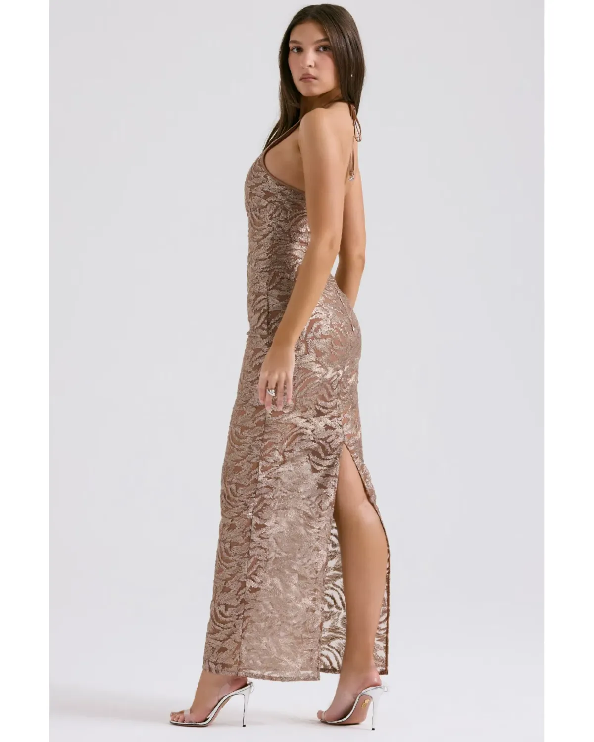House of CB Giada Dress Rose Gold Size S / AU 8 - Image 3