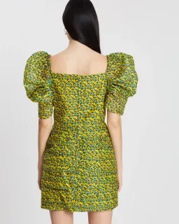 C/MEO Collective Come Along Mini Dress Yellow Print Size AU 10 for rent on The Volte - image 3