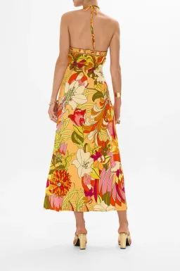 Camilla Long Jersey Halter Dress The Flower Child Society Size XXS / AU 6 for rent on The Volte - image 2