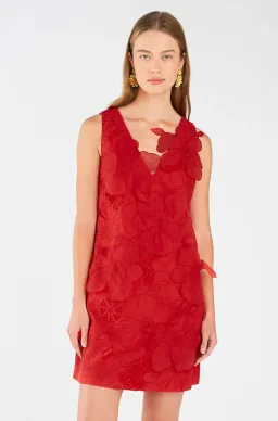 Oroton Lace Shift Mini Dress Poppy Size 4 for rent on The Volte - image 2