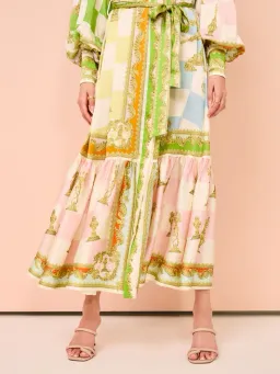 Alemais Checkmate Silk Midi Shirtdress Multi Size 12  for rent on The Volte - image 2