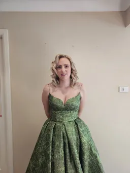 Lia Stubbla Lizard Ball Gown Green Size 12 for rent on The Volte - image 9