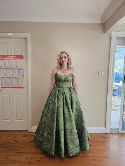 Lia Stubbla Lizard Ball Gown Green Size 12 for rent on The Volte - image 3