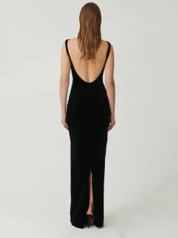 Effie Kats Verona Gown in Black Velvet Size L / AU 12 for rent on The Volte - image 2